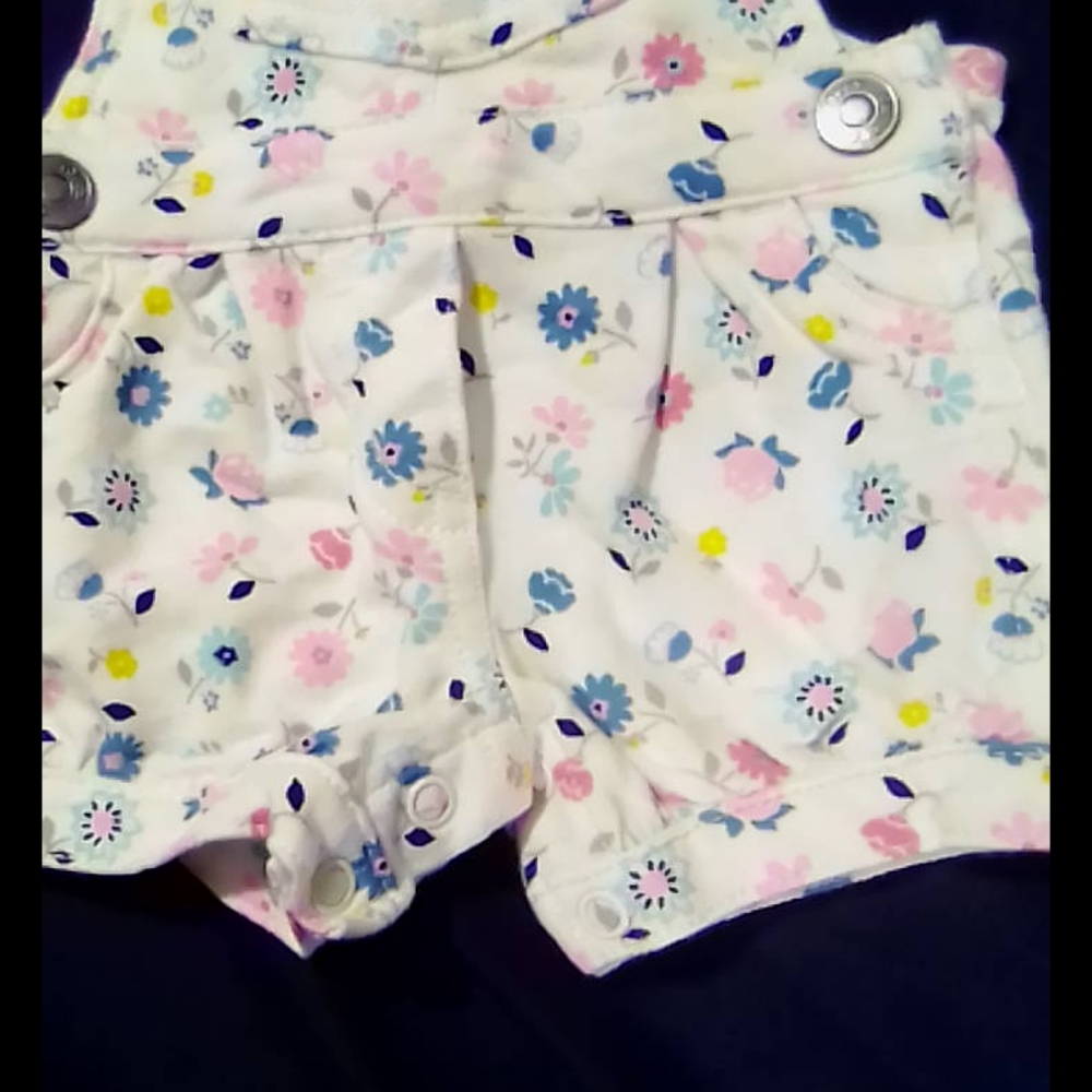 Floral short overalls - Picture 3 of 4